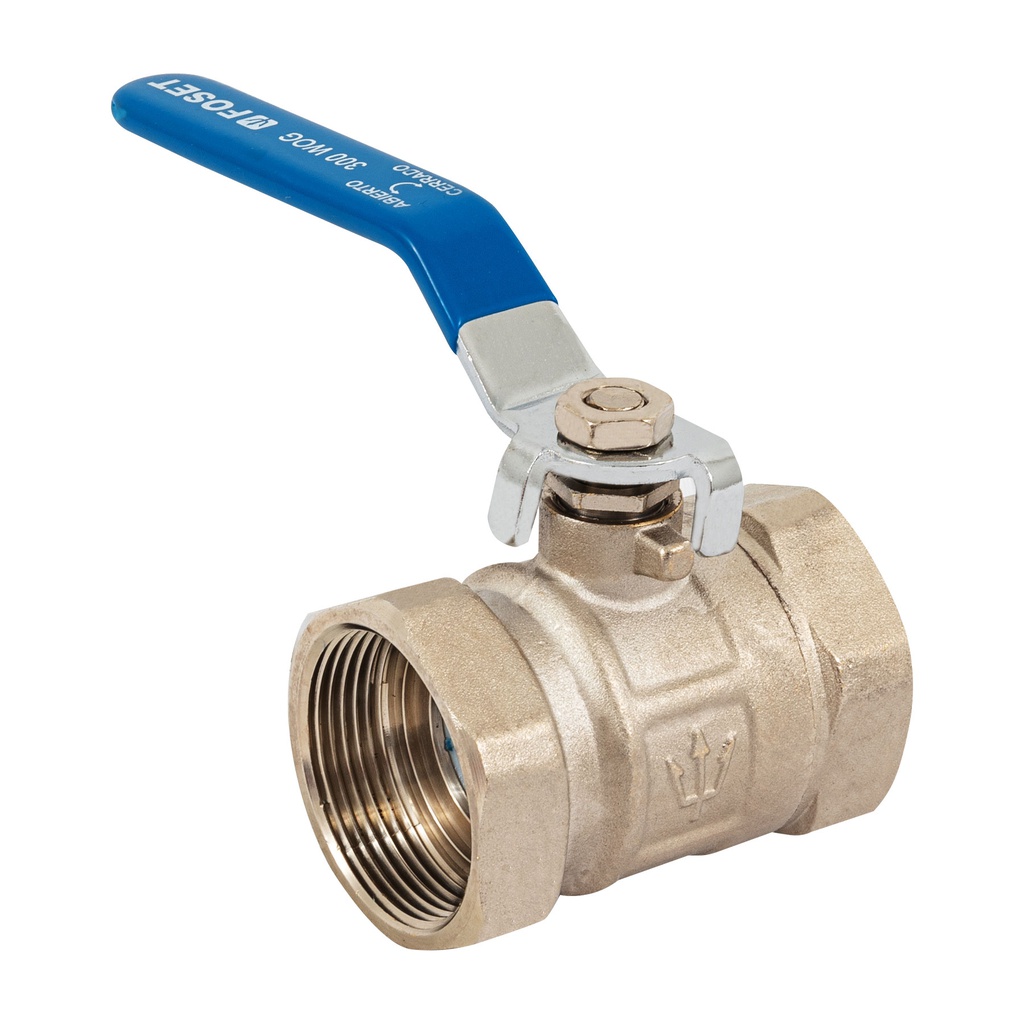 Valvula de esfera de laton, roscable 1-1/2', Foset