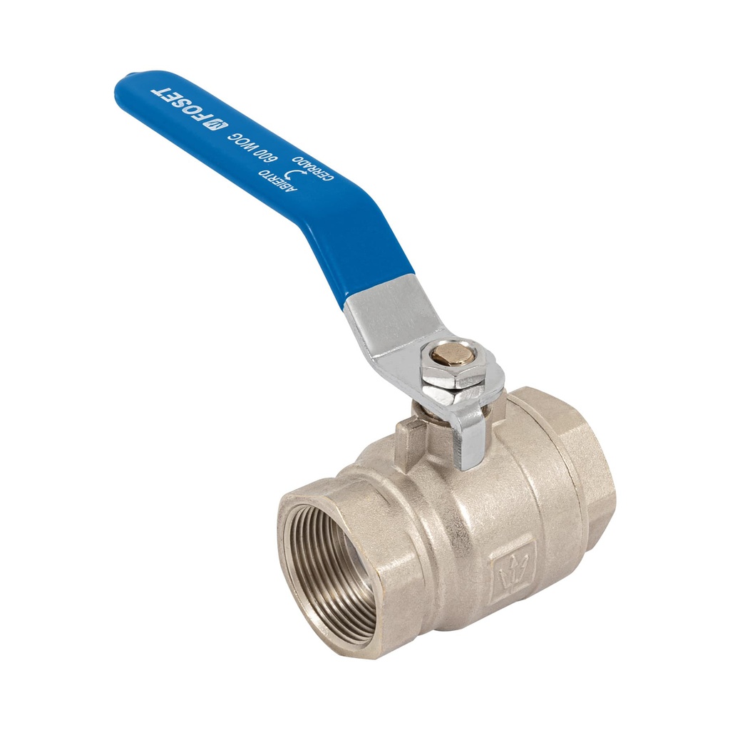 Valvula de esfera, de laton, roscable, 1-1/4', alta presion