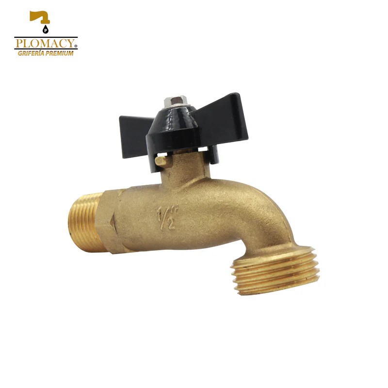 Llave Jardin con Mariposa 1/2" 100% Laton Plomacy  (JEM13)