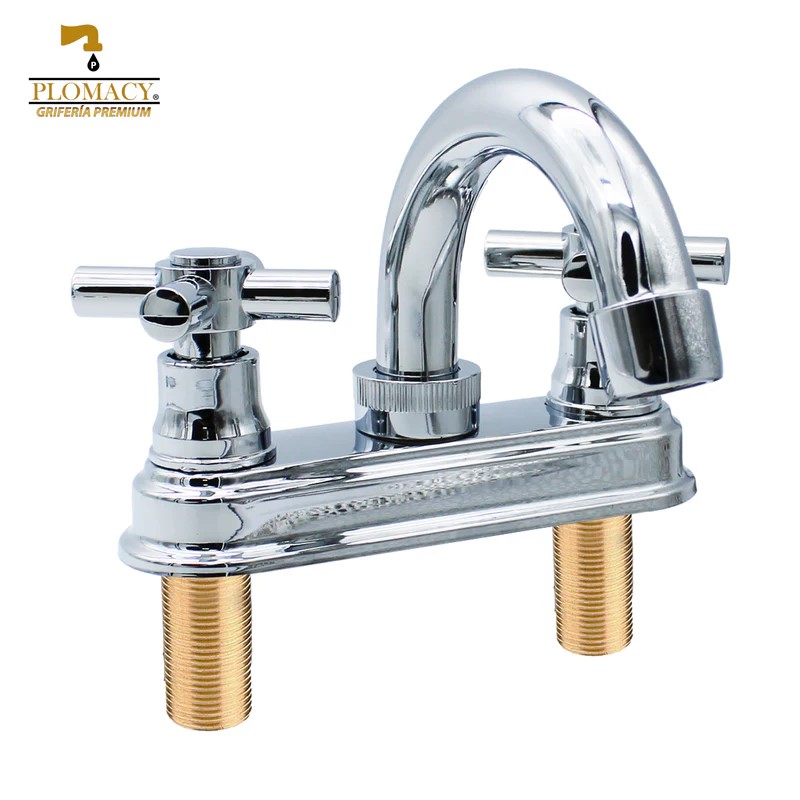 Mezcladora Para Lavabo 4" Maneral Tipo Cruz  Plomacy  (PM4C)