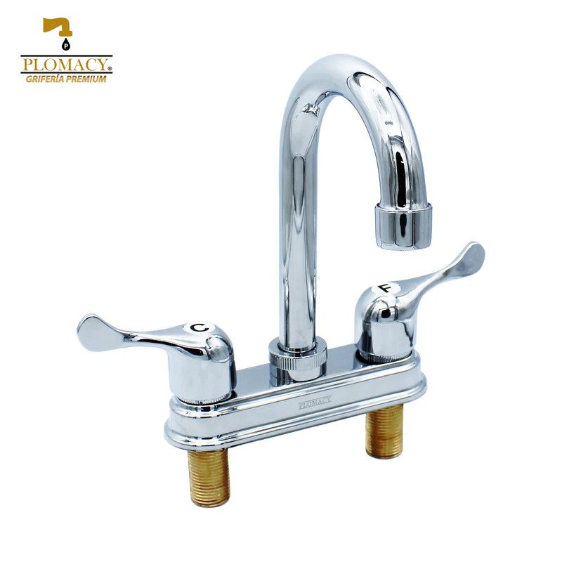 Mezcladora Para Lavabo 4" Tipo Bar y Maneral Tipo Palanca Plomacy  (PM4BP)