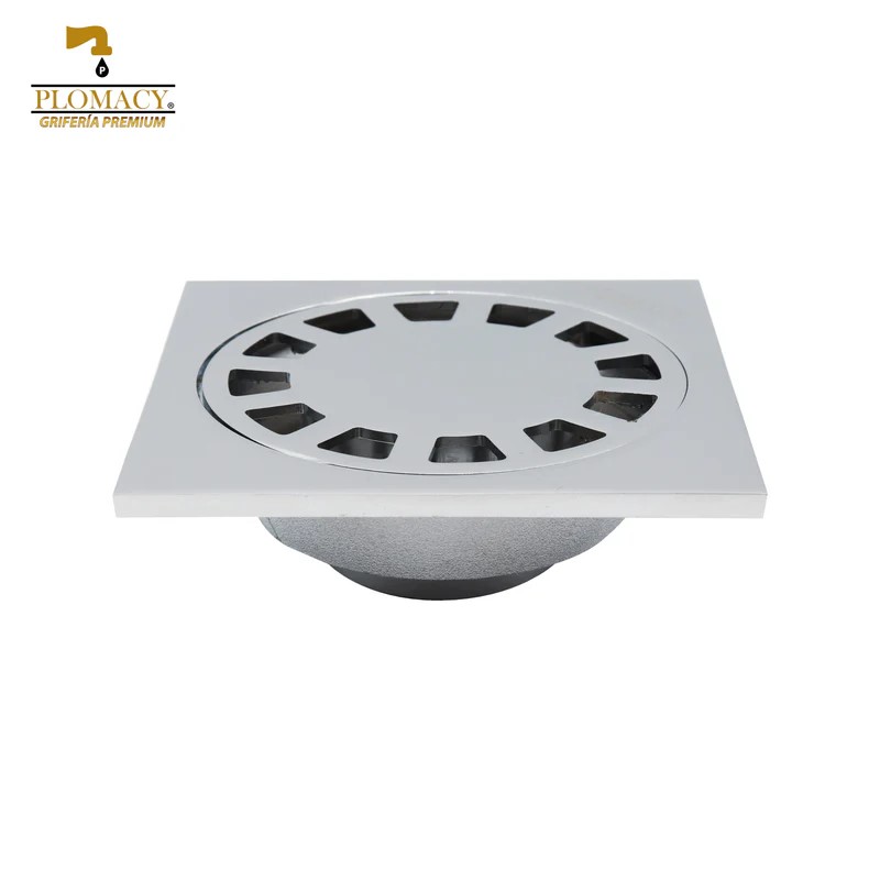 Resumidero Metalico Cuadrado 4&quot; x 4&quot; a PVC 2&quot; Plomacy (RPC4)