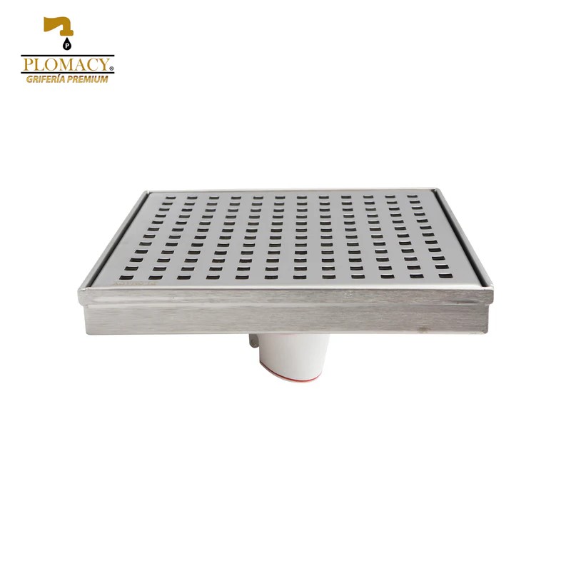 Resumidero Premium 6" X 6" Acero Inoxidable 304 con Sistema Anti-Cucarachas Plomacy (RP6X6)