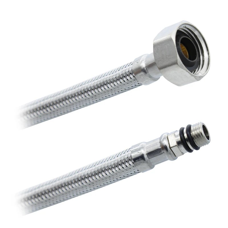 Conector Flexible Para Monomando 3/8"COMP X 1/2"FIP X 55cm. Acero Inox. Plomacy (CMM55)