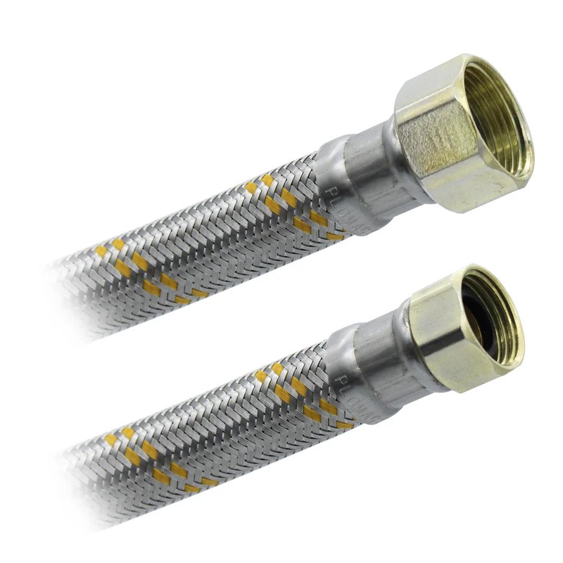 Conector Flexible Para Boiler 1/2&quot; X 3/4&quot; X 60cm. Acero Inox. Plomacy (BIM60)