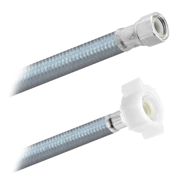 FamaFlex Poliacero Para Agua Potable 3/8" COMP x 1/2" AM x 50cm.-20"  (3825)