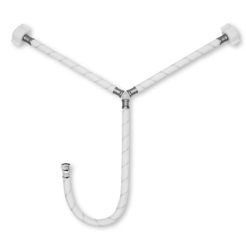 FamaFlex Poli-Acetal Para Agua Potable TEE 3/8&quot; COMP. x 1/2&quot; AM x 1/2&quot; AM x 55cm.-22&quot;  (3589)
