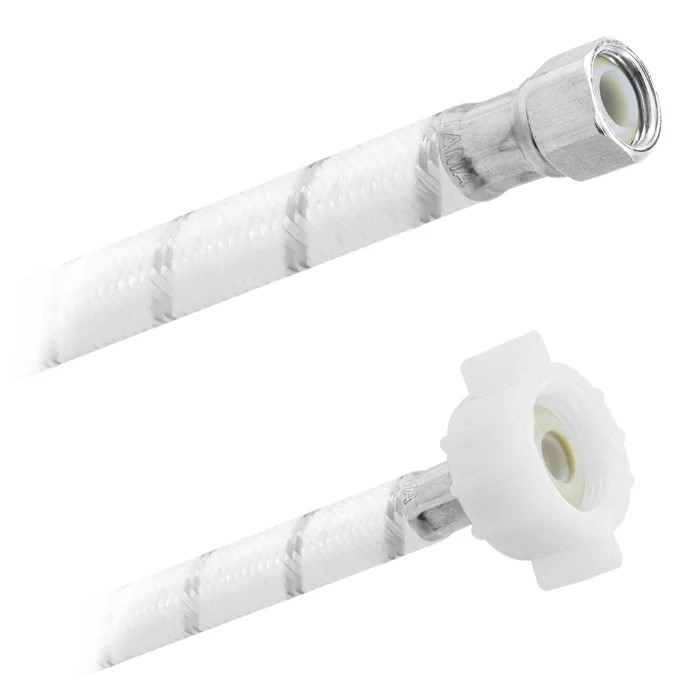 FamaFlex Poli-Acetal Para Sanitario 3/8&quot; COMP. x 7/8&quot; AM x 22cm.- 9&quot;  (3867)