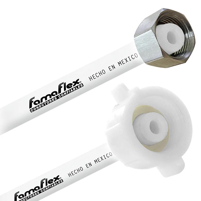FamaFlex PoliMax Para Sanitario 3/8&quot; COMP. x 7/8&quot; AM x 45cm.-18&quot;  (2040)