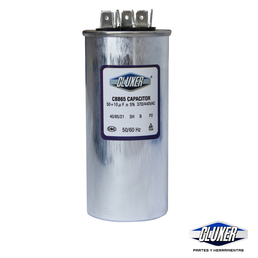 1 Capacitor De Trabajo 50/10mf, Dual 440-370vac  50/60hz
