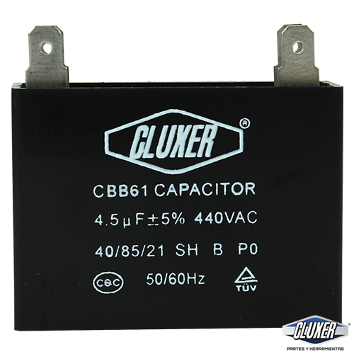 1 Capacitor De Ventilador 4.5mf Dual 440-370vac +-5% 50/60hz