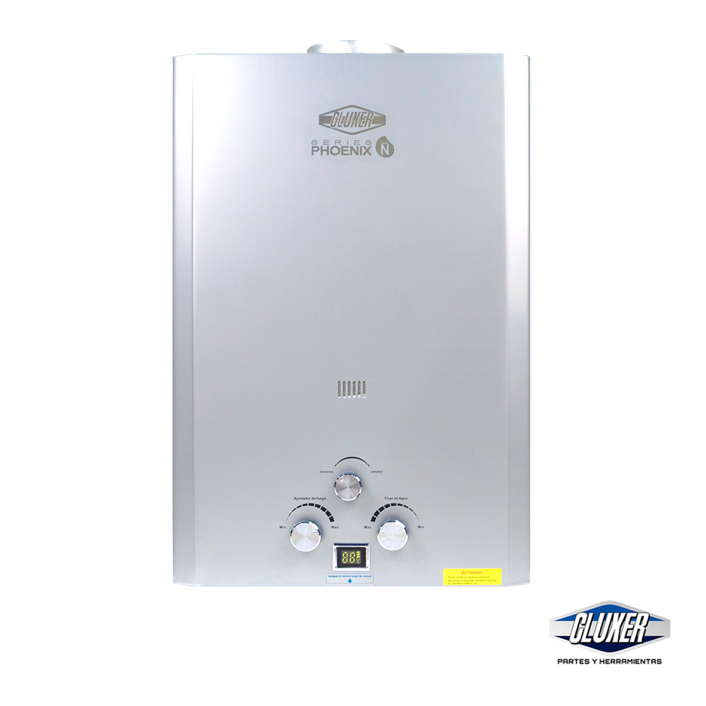Boiler de 2.5 Servicios 16L por minuto, Gas NATURAL Series Phoenix, Marca CLUXER Modelo CXCP16NB