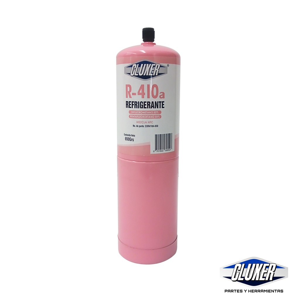 Gas Refrigerante R-410A 650gr Modelo: CXR410A-650 Marca CLUXER