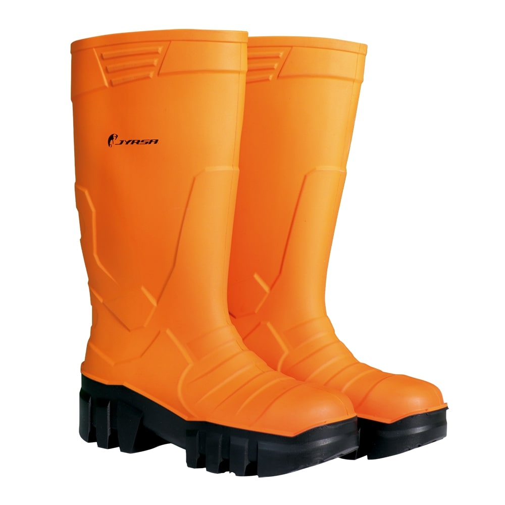 BOTA DE SEGURIDAD DE TPU TERMICA ANARANJADA TALLA 28