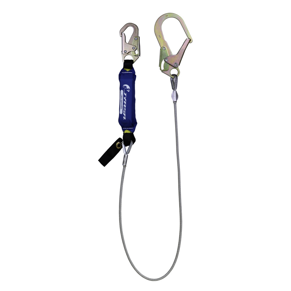 CABLE DE ACERO CON AMORTIGUADOR Y GANCHO GRANDE 1M 83CM.