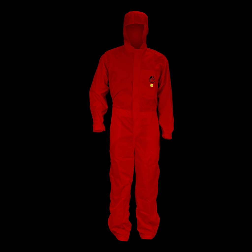 OVEROL ANTIESTATICO ECOFRIENDLY ROJO TALLA EXTRA GRANDE.