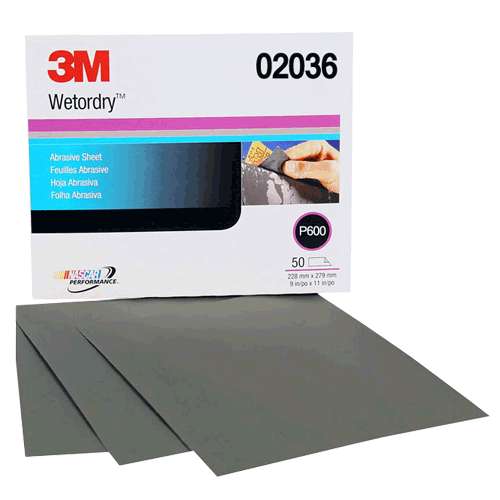 Lija 3M Imper.9x11”# 600 02036