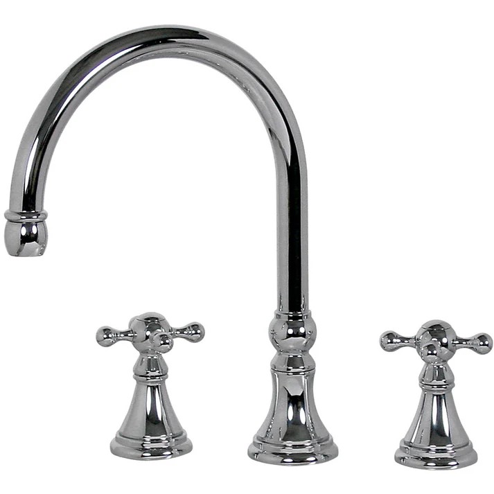 MEZCLADORA CROMADA PARA FREGADERO MANERAL CRUCETA