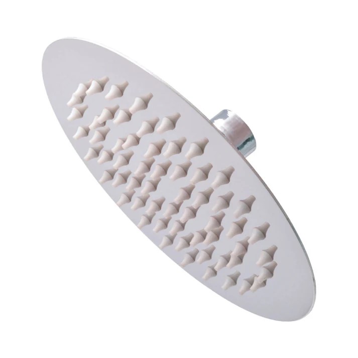 REGADERA DELGADA REDONDA 10" DIAM. AC.INOX. AC.ESPEJO