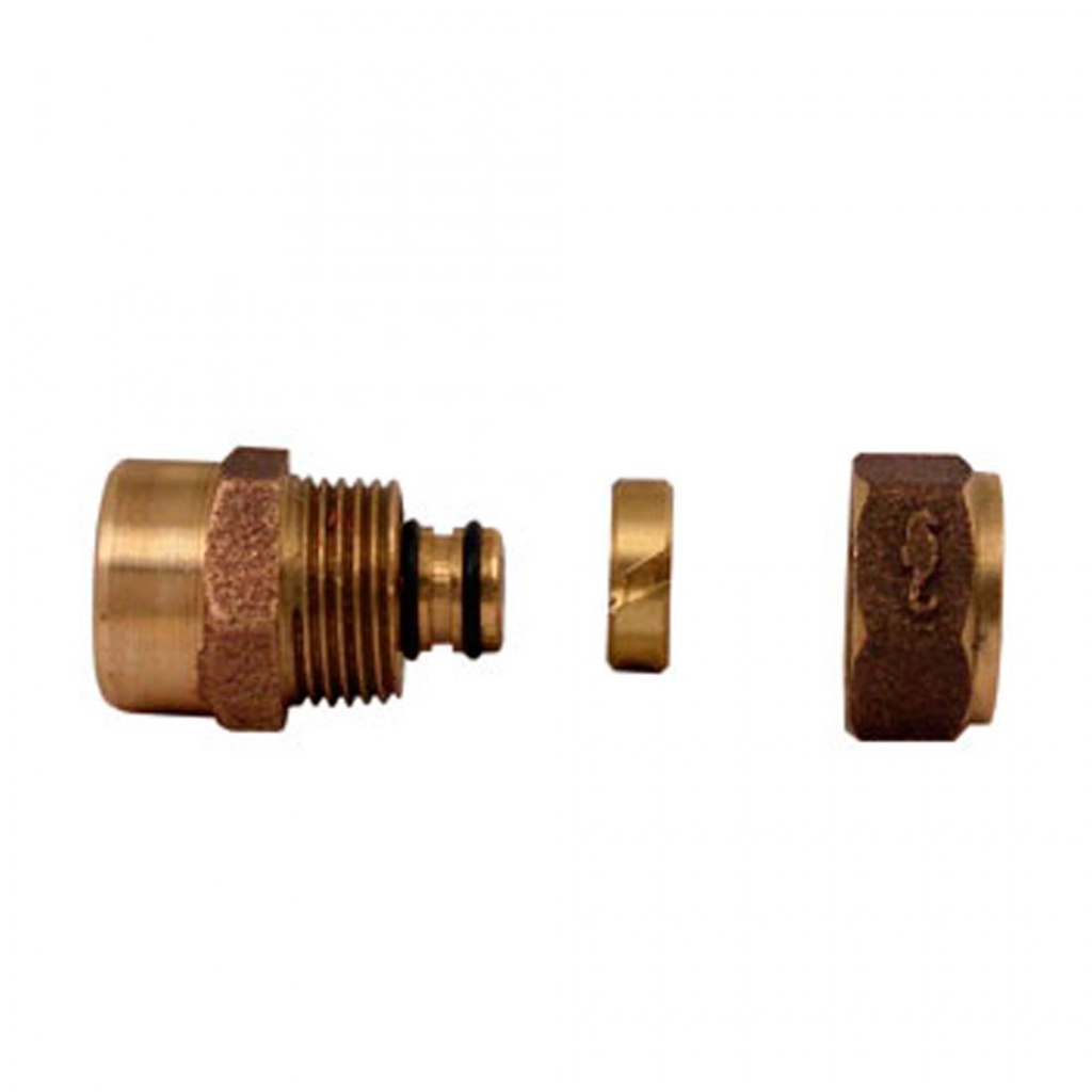 3/4" NUDO INSERCION HEMBRA P/TUBO DE PLAS. C/ALMA DE ALUMINI
