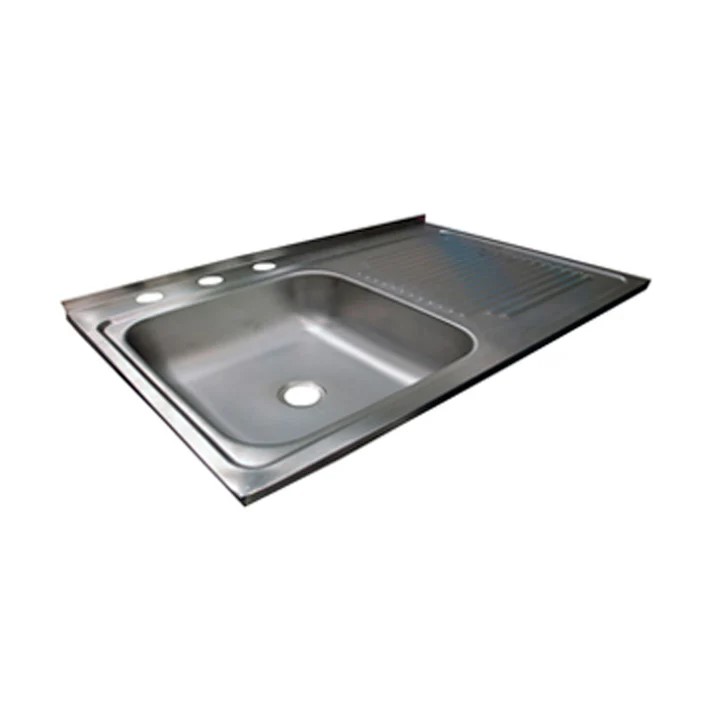 TARJA ACE.INOX ESC.DER 75X45 CM PROF.15CM S/RESPALDO