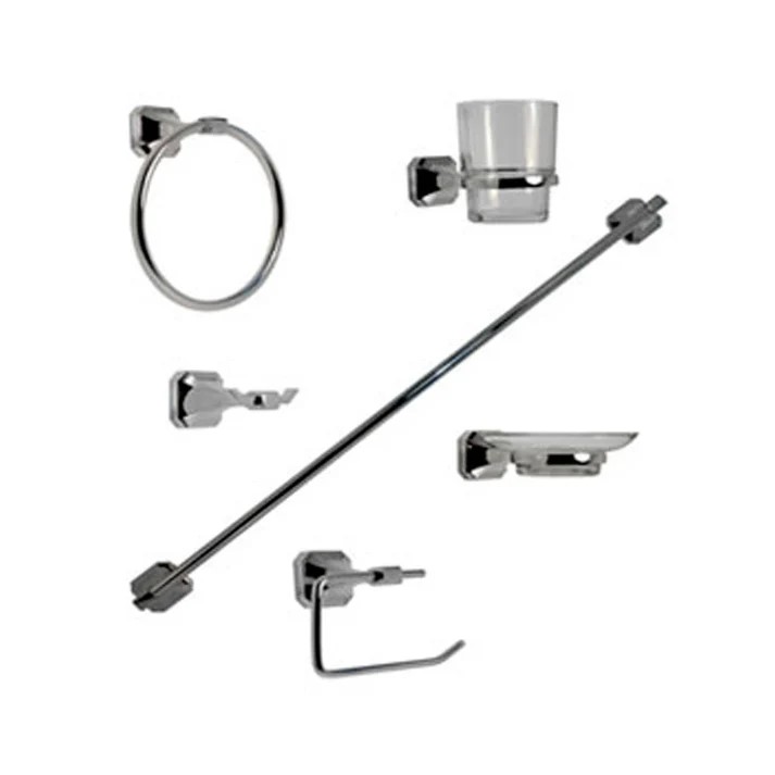 JUEGO DE ACCESORIOS P/BA�O ACA/CROMO