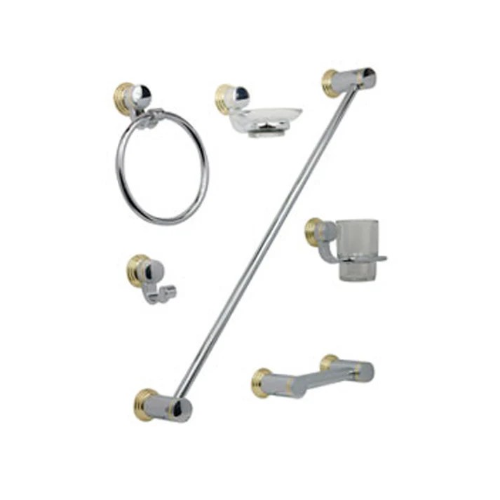 JUEGO ACCESORIOS P/BA�O LATON-CROMO ( CORINTO )