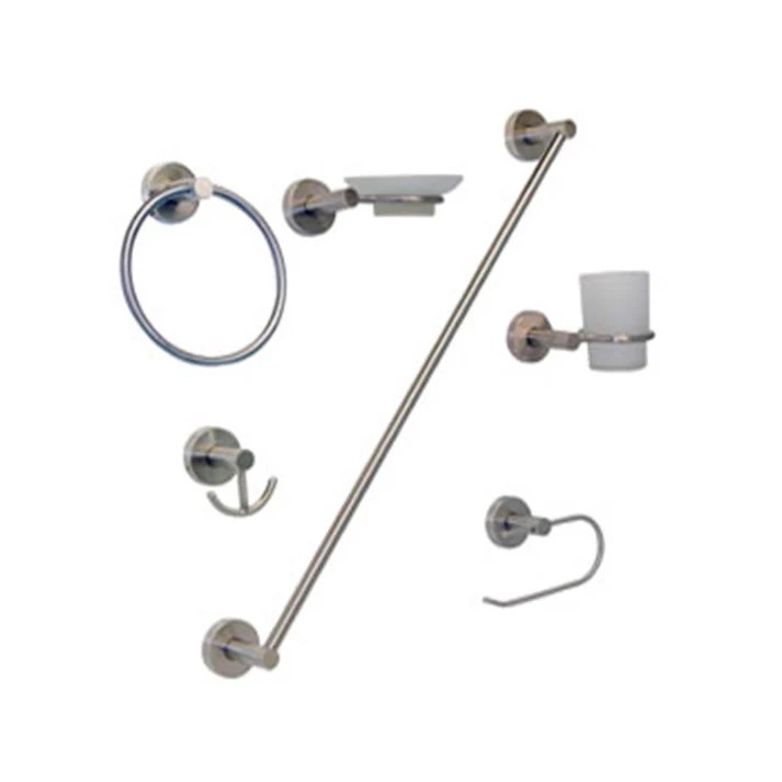 JUEGO ACCESORIOS P/BA�O ACABADO SATINADO (PARIS)