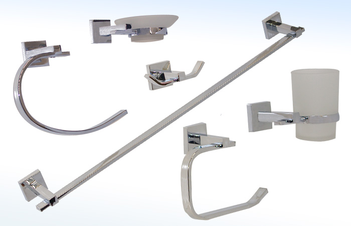 JUEGO  ACCESORIOS P/EMPOTRAR AC.CROMO