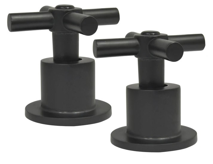 JUEGO MANERALES CRUZ ACAB.NEGRO E/ESTRIA C/CHAP.