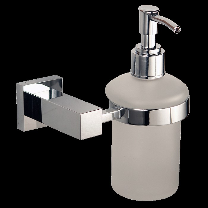 JABONERA C/DISPENSADOR DE LATON CROMO