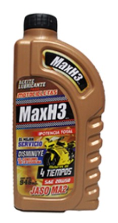 MAXH3 20W50 SG 4 TIEMPOS P/MOTO 946 ML  NEGRO 