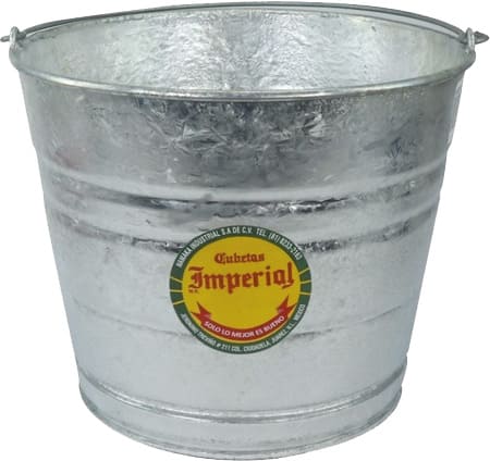 CUBETA LAMINA GALVANIZADA N.14 12.6 LTS