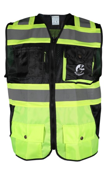 Chaleco ejecutivo dual tono con reflejante bicolor. ECOFriendly executive vest.