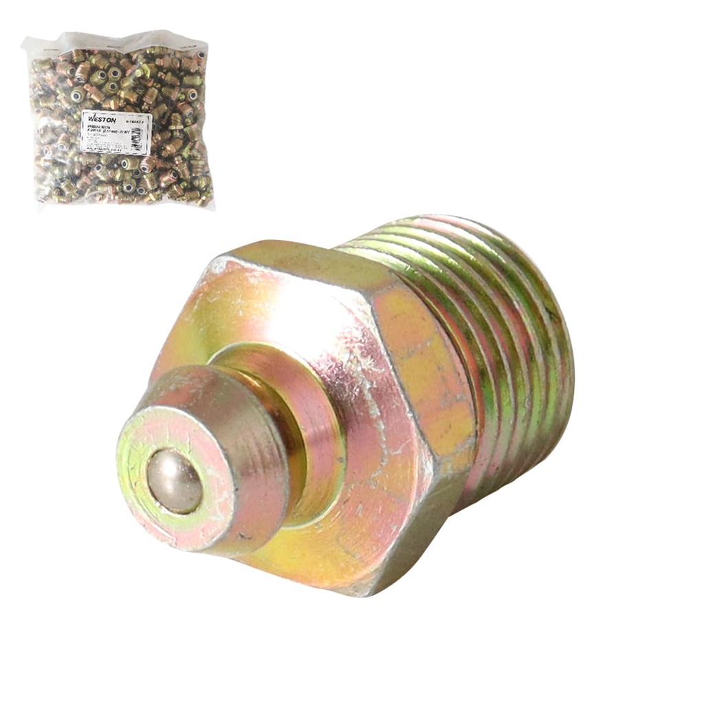 GRASERA 1/8-27" NPT RECTA H-200 (Precio x pieza - Empaque c/250 pzas)