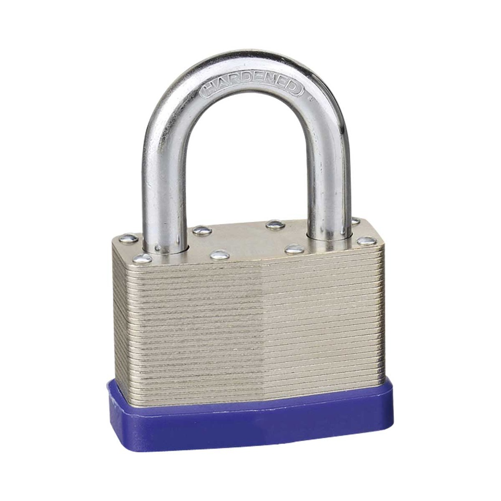 CANDADO DE ACERO CUERPO LAMINADO 40MM C/2 LLAVES (CAJA C/6 PZAS - PRECIO X PIEZA)