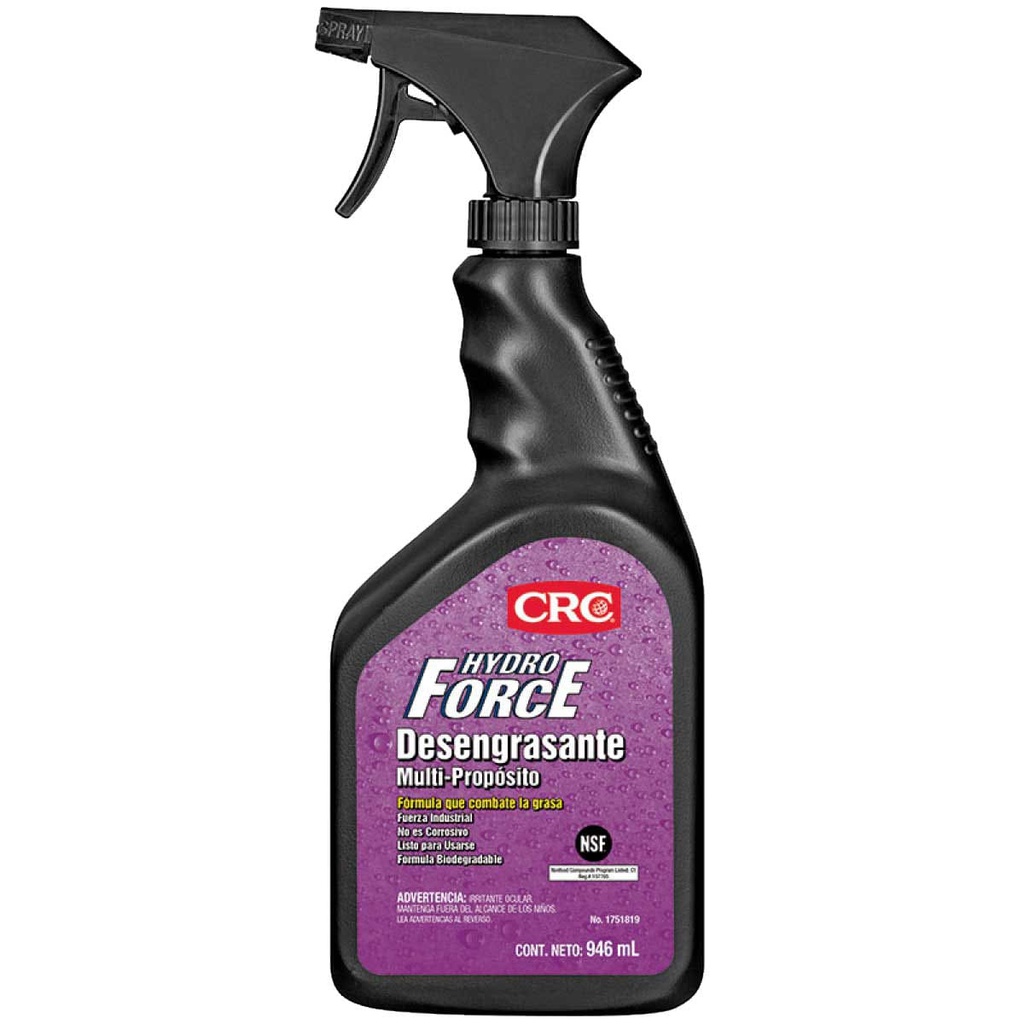 DESENGRASANTE HYDROFORCE® C/ATOMIZADOR (946ml) (CAJA C/12 PZAS - PRECIO X PIEZA)