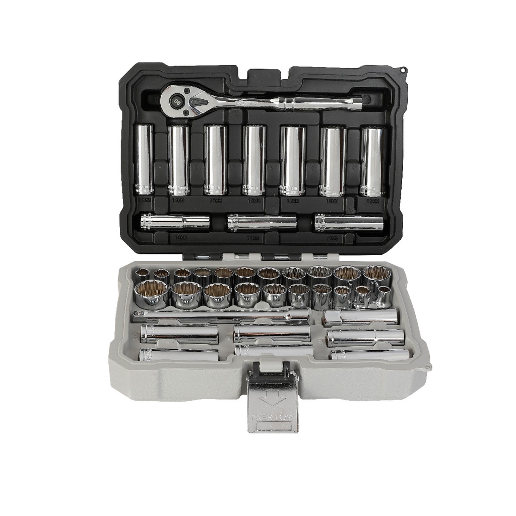 JUEGO  D/40 DADOS CUADRO 3/8" FRACC. Y METRIC. P/MECANICO