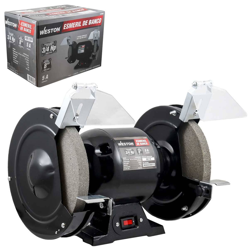 ESMERIL DE BANCO 8" X 3/4" H. P. (COBRE)