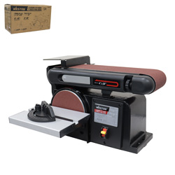 LIJADORA DE MESA BANDA 4" x 36" Y DISCO 6'' 1/2HP (370W) 110V