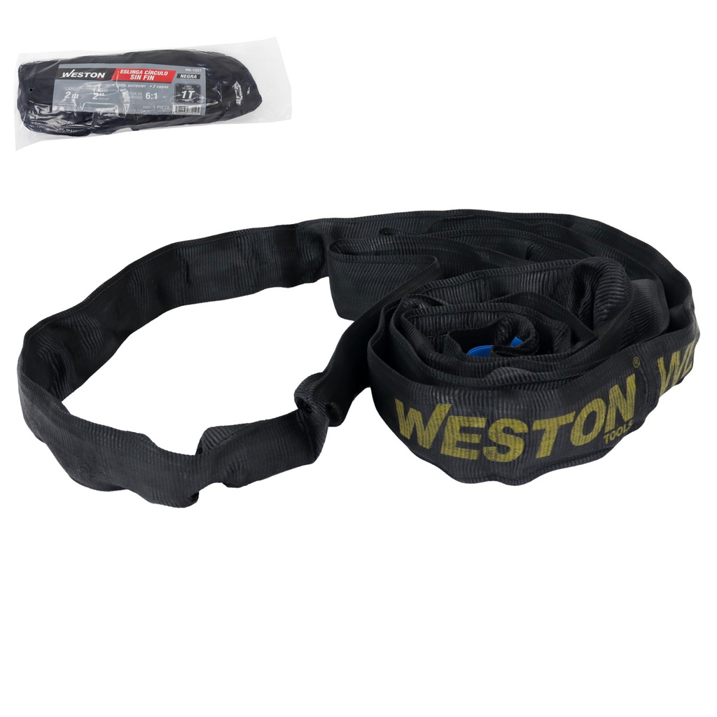 ESLINGA CIRCULO SIN FIN POLIESTER NEGRA 2M 1T