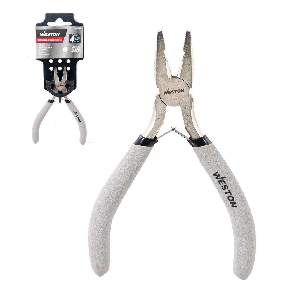 MINIPINZAS DE ELECTRICISTA 4.5" (CAJA C/6 PZAS - PRECIO X PIEZA)