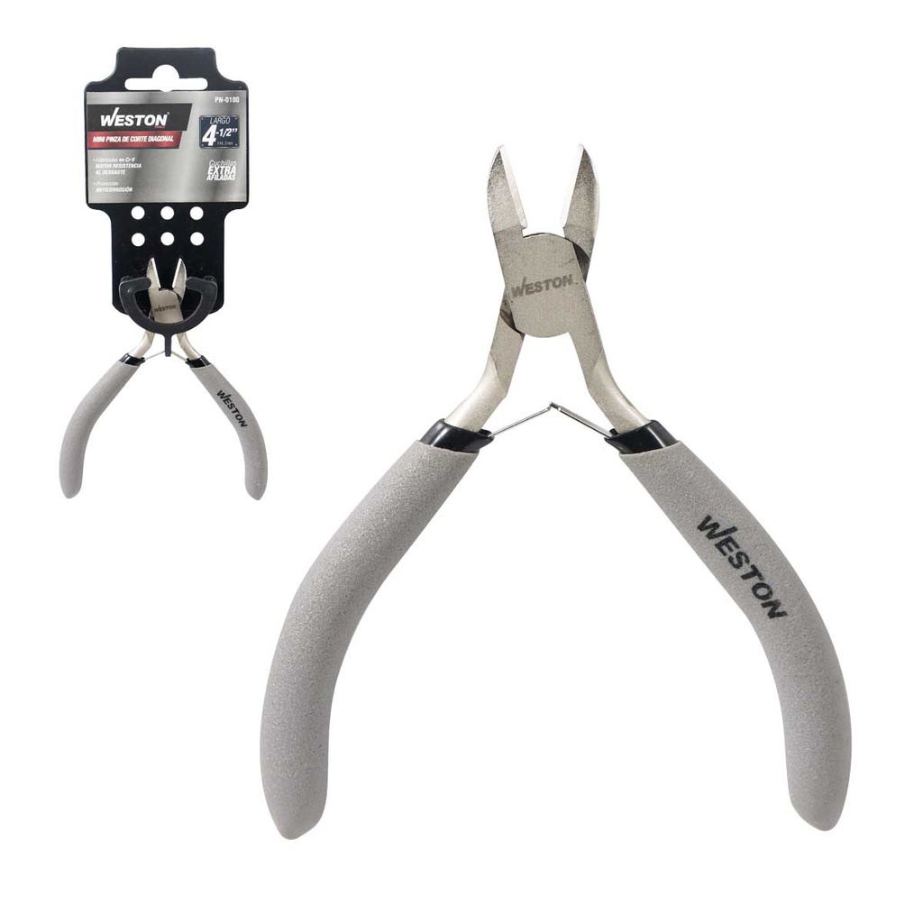 MINIPINZA DE CORTE DIAGONAL 4.5" (CAJA C/6 PZAS - PRECIO X PIEZA)