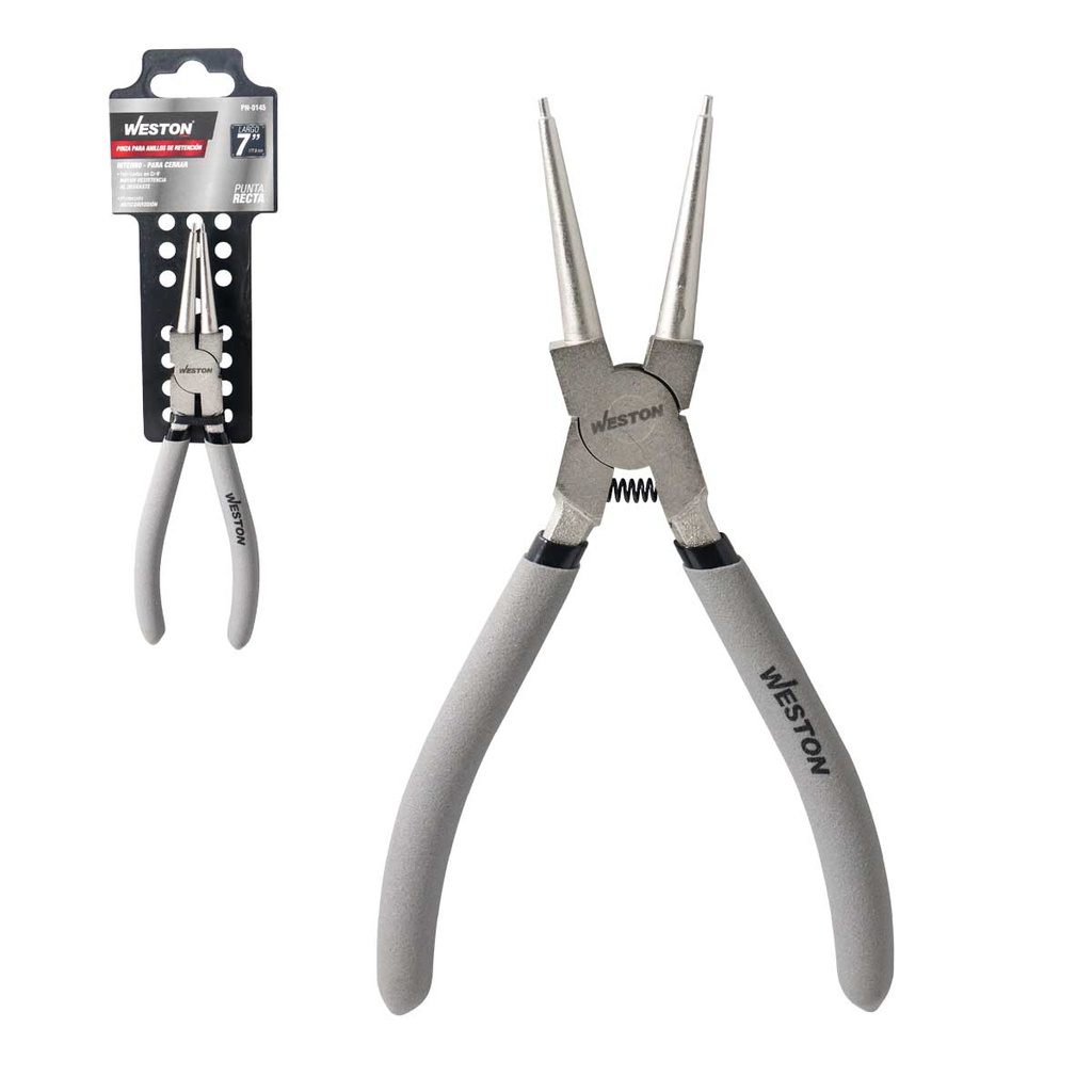 PINZAS PUNTA RECTA PARA ANILLOS INTERIOR 7" (CAJA C/6 PZAS - PRECIO X PIEZA)