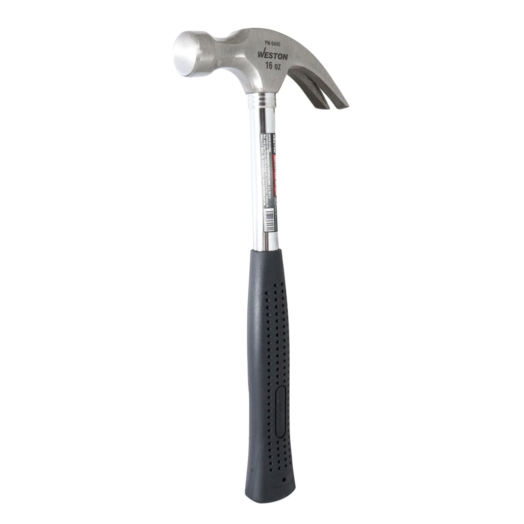 MARTILLO PULIDO UÑA CURVA 16 OZ MANGO 13" TUBULAR CON FORRO PVC