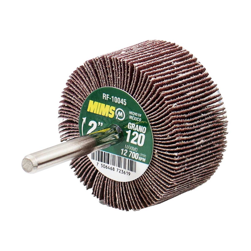 RUEDA FLAP MIMS C/VASTAGO (6MM) G40 3 X 1 (Precio x pieza - Empaque c/5 pzas)