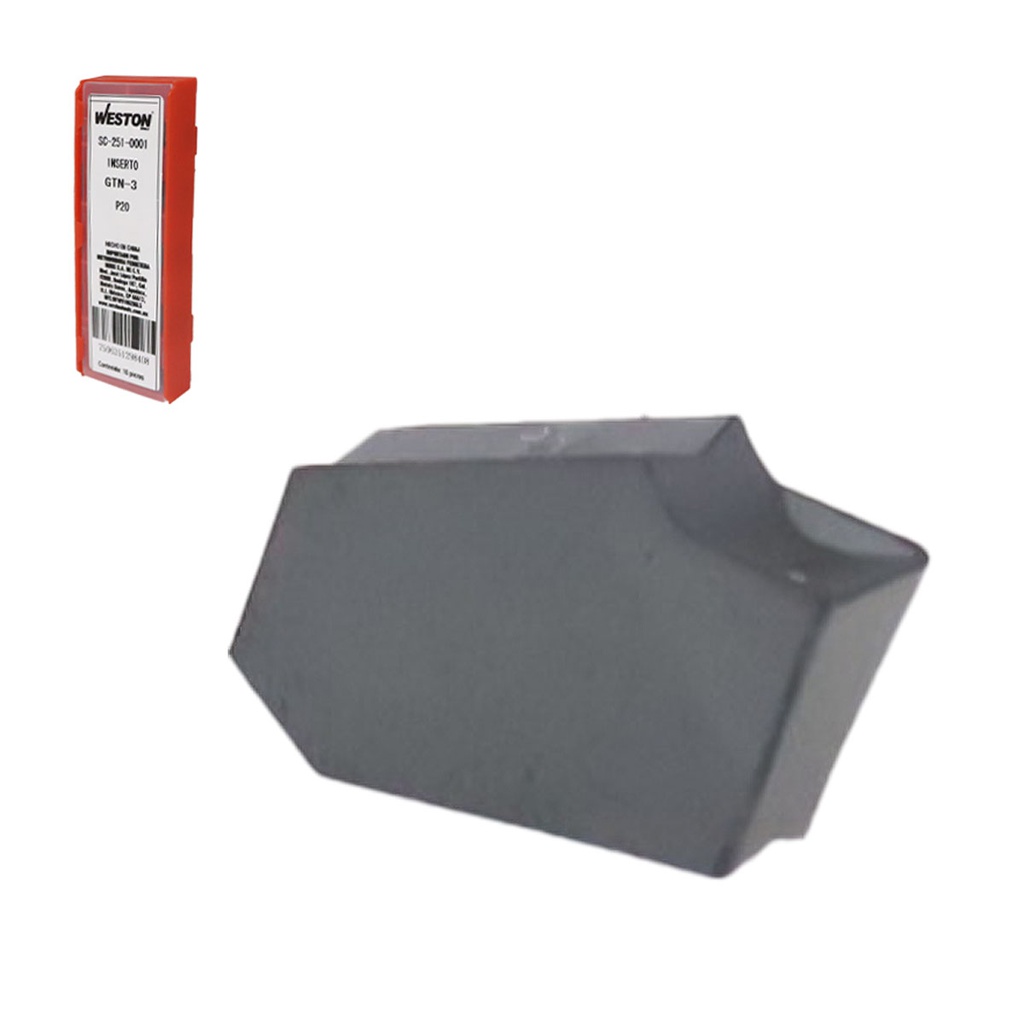 INSERTO GTN-3 P20 (Precio x pieza - Empaque c/10 pzas)