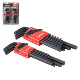 [ST-6-200-650] JUEGO DE 22 LLAVES HEX LARGAS  CRV 1.5 A 10MM / 0.05&quot; A 3/8&quot;