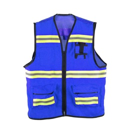 [ST-6-600-540] CHALECO TIPO GEOLOGO C/JERSY Y REF TEX BICOLOR AZUL REY L