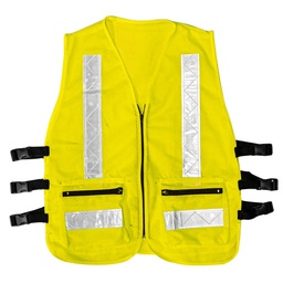 [ST-6-600-610] CHALECO MALLA ALTA VISIBILIDAD DE POLIESTER Y REFLEJANTE DE 2&quot; AMARILLO - UNITALLA